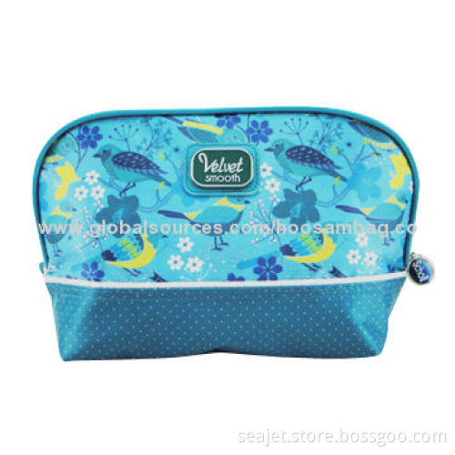 Simple and Fashionable Polyester Travel Cosmetic Bag with Pockets, Lightweight and Non-toxic